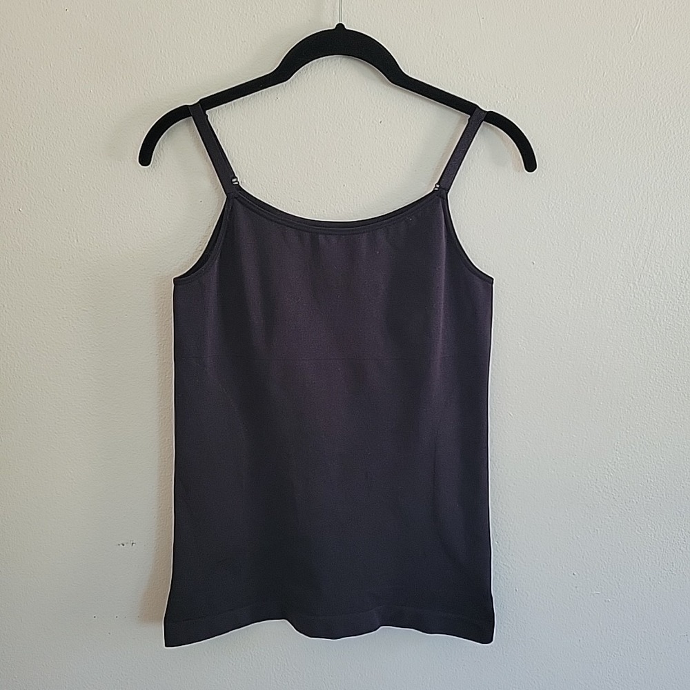 Shapermint Essentials Seamless Cami Tank Top‎ 2XL Black Scoop Neck Basic Casual